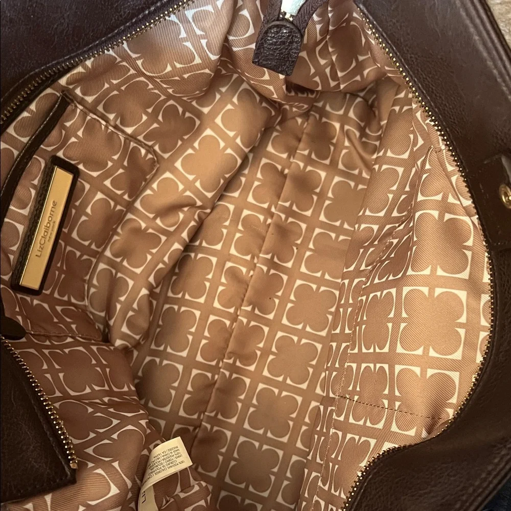 Liz Claiborne Dark Brown Leather Briefcase